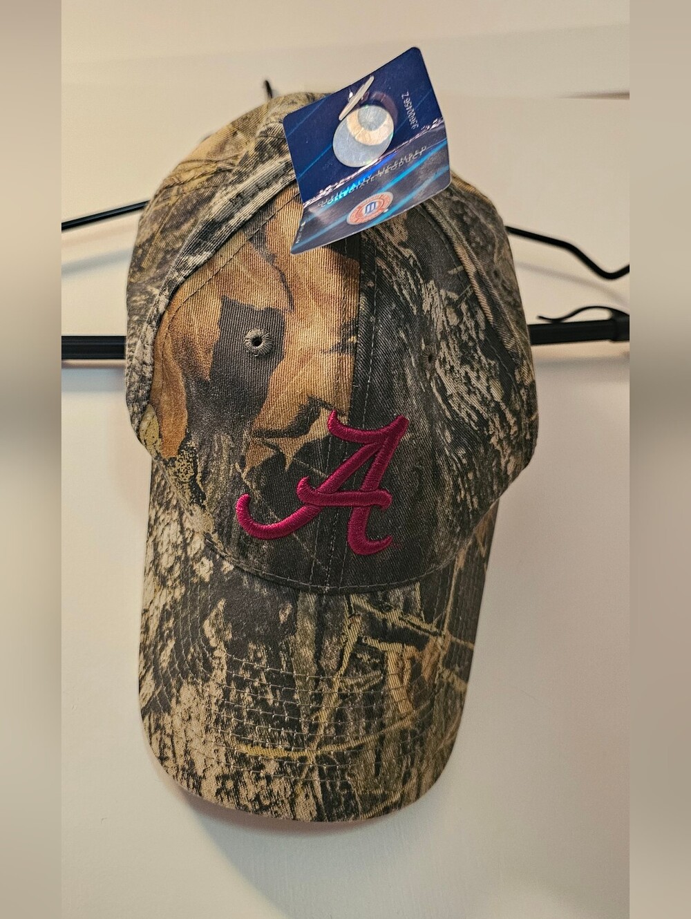 University of Alabama NWT Crimson Tide Camo Baseball Cap with Burgundy 'A' Logo